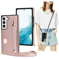thumbnail image 1 of Case for Samsung Galaxy S22+ Plus (Not S22) with Card Slot Holder, Removable Adjustable Shoulder Strap Lanyard Crossbody Neck Purse Phone Case for Samsung Galaxy S22 Plus KB Rose, 1 of 18
