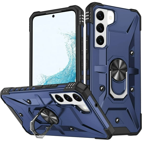 Case for Samsung Galaxy S22 Plus Case Galaxy S22+ Case Military Grade Drop Case with Kickstand Ring Magnetic Holder Shockproof Protective for Galaxy S22 Plus S22+ Phone Case (Blue)
