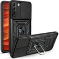 thumbnail image 1 of Case for Samsung Galaxy S22 with Slide Camera Cover,Military Grade Heavy Duty Protection Phone Case Cover with Magnetic Ring Kickstand for Samsung Galaxy S22 Black, 1 of 7