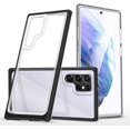 thumbnail image 1 of Case for Samsung Galaxy S22 Ultra, Slim Thin Soft TPU Bumper & Hard PC Transparent Back Shockproof Scratch Resistant Protective Phone Case for Samsung Galaxy S22 Ultra (Black), 1 of 15