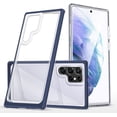 thumbnail image 1 of Case for Samsung Galaxy S22 Ultra, Slim Thin Soft TPU Bumper & Hard PC Transparent Back Shockproof Scratch Resistant Protective Phone Case for Samsung Galaxy S22 Ultra (Blue), 1 of 15