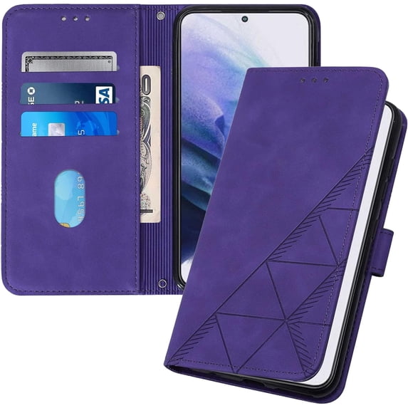 Case for Samsung Galaxy S22 Ultra Wallet Case with Card Holder Leather with Kickstand Card Slots Phone Case Durable Magnetic Shockproof Protective Cover for Samsung Galaxy S22 Ultra Purple YBS