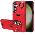 thumbnail image 1 of Case for Samsung Galaxy S22 Wallet with Credit Card Holder & Finger Ring Stand, PU Leather Slim Cover Shockproof Scratch Resistant Full Protection Case for Samsung Galaxy S22, Red, 1 of 10