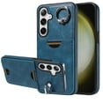thumbnail image 1 of Case for Samsung Galaxy S22 Wallet with Credit Card Holder & Finger Ring Stand, PU Leather Slim Cover Shockproof Scratch Resistant Full Protection Case for Samsung Galaxy S22, Blue, 1 of 10