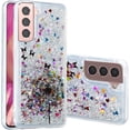 thumbnail image 1 of Case for Samsung Galaxy S23, Galaxy S23 Case Cute Pink Glitter Luxury Sparkle Liquid for Girls Women Quicksand Clear Soft TPU Protective Phone Case for Samsung Galaxy S23 Dandelion, 1 of 12