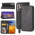 thumbnail image 1 of Case for Samsung Galaxy S23, Magnetic Matte Premium PU Leather Stand Flip Cover with Card Slots and Wallet, Shockproof and Full Body Protection Compatible with Galaxy S23 - Black, 1 of 9