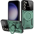 thumbnail image 1 of Case for Samsung Galaxy S23 Plus with Magnetic Attraction 360° Ring Stand Cover for Samsung Galaxy S23 Plus with Screen Camera Protector Hard PC TPU Case Green, 1 of 8