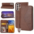 thumbnail image 1 of Case for Samsung Galaxy S23 Plus, Magnetic Matte Premium PU Leather Stand Flip Cover with Card Slots and Wallet, Shockproof and Full Body Protection Compatible with S23 Plus - Brown, 1 of 9