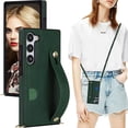 thumbnail image 1 of Case for Samsung Galaxy S23+ Plus (Not S23) with Card Slot Holder, Removable Adjustable Shoulder Strap Lanyard Crossbody Neck Purse Phone Case for Samsung Galaxy S23 Plus KB Green, 1 of 9