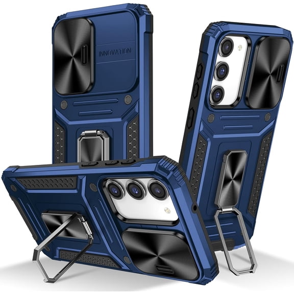 Case for Samsung Galaxy S23 Plus Case S23+ Plus Case with Kickstand Slide Camera Cover Military Grade Protection Shockproof Case for Galaxy S23 Plus Phone Case (Navy Blue)