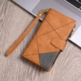 thumbnail image 1 of Case for Samsung Galaxy S23 Plus Zipper Wallet Case, Large Capacity Card Slots Cash Hoider Zipper Pocket Premium PU Leather Flip Cover with Wrist Strap Magnetic Clasp Kickstand Shockproof Case, Brown, 1 of 6