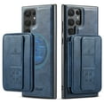 thumbnail image 1 of Case for Samsung Galaxy S23 Ultra, Detachable Magnetic Wallet Credit Card Cash Slot Case Support Wireless Charging Functional Stand Compatible with MagSafe Cover For Samsung Galaxy S23 Ultra,Blue, 1 of 12