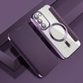 thumbnail image 1 of Case for Samsung Galaxy S24 Case Wallet Compatible with Magsafe, Shockproof Full Protective Flip Folio Wallet Case with RFID Blocking Card Slots PU Leather Cover with Lens Protector - Purple, 1 of 7
