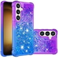 thumbnail image 1 of Case for Samsung Galaxy S24 FE Case Glitter Sparkle Liquid Cute Phone Case Bling Moving Soft TPU Shockproof Protection Case for Samsung Galaxy S24 FE Gradient Purple, 1 of 12