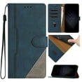 thumbnail image 1 of Case for Samsung Galaxy S24 FE, PU Leather Wallet Folio Card Holder Kickstand Shockproof Drop Protection Wrist Strap Wireless Charging Phone Case Cover Compatible with Galaxy S24 FE, Blue, 1 of 9