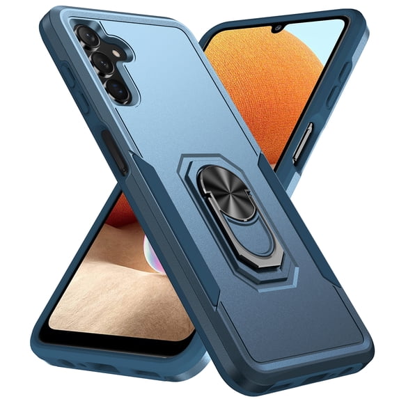 Case for Samsung Galaxy S24 FE with Rugged Rotated Ring Stand, Military Grade Heavy Duty Cover Support Magnetic Car Mount Shockproof Protective Case for Samsung Galaxy S24 FE, Blue