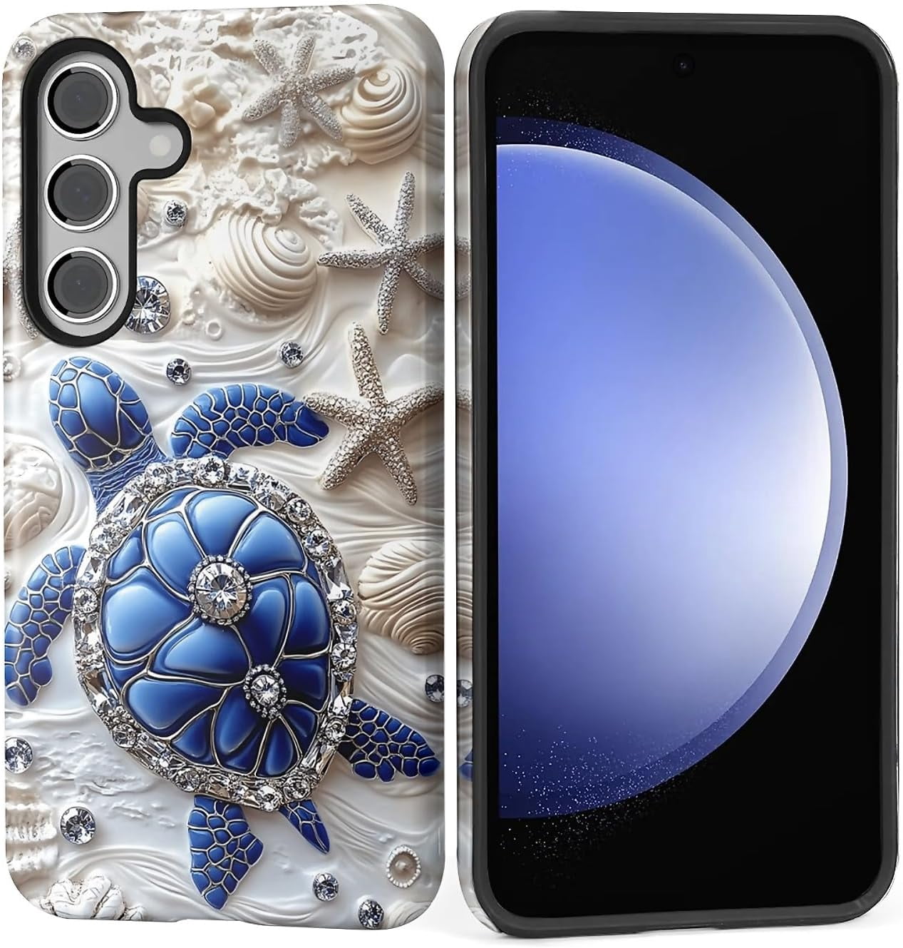 Case for Samsung Galaxy S24, Glossy Soft Silicone and Hard PC Anti ...