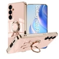 thumbnail image 1 of Case for Samsung Galaxy S24, Luxury Astronaut Ring Hoder Stand Plating Ultra Slim Support Magnetic Car Mount Drop Protective Phone Case Cover for Samsung Galaxy S24, Lightpink, 1 of 5