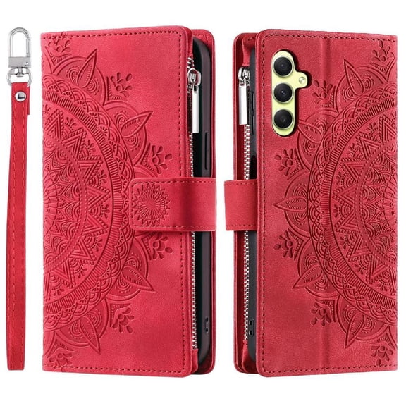 Case for Samsung Galaxy S24 Plus 5G Microfibre Lining Inside Carbon Fibre PU Spliced With Fine Grain PU High Quality Clipless 2-in-1 Bottom Shell Aluminium Metal Logo With Red Vertical Stripes