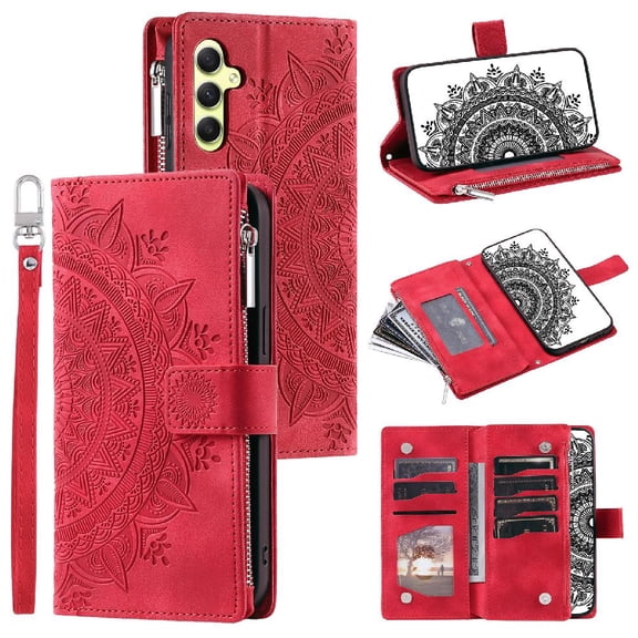 Case for Samsung Galaxy S24 Plus 5G With Red Vertical Stripes High Quality Clipless 2-in-1 Bottom Shell Aluminium Metal Logo Microfibre Lining Inside Carbon Fibre PU Spliced With Fine Grain PU