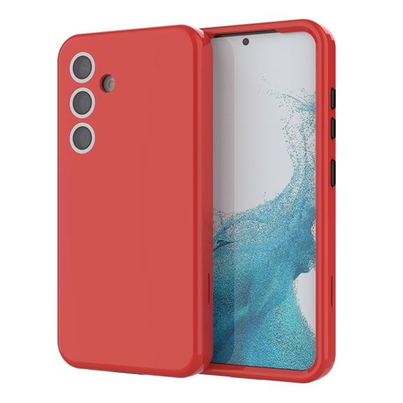 Case for Samsung Galaxy S24 Plus, Triple-Layers Hybrid Cover with Camera Lens Protective Film, Anti-Scratch Drop Protection [Military Grade Shockproof] Cover for Samsung Galaxy S24 Plus, Red