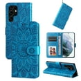 thumbnail image 1 of Case for Samsung Galaxy S24 Ultra, Case Sunflower Embossed PU Leather Flip Cover Wallet Case with Cards Slot Holder Kickstand with Strap Protective Cover for Samsung Galaxy S24 Ultra,Blue, 1 of 8