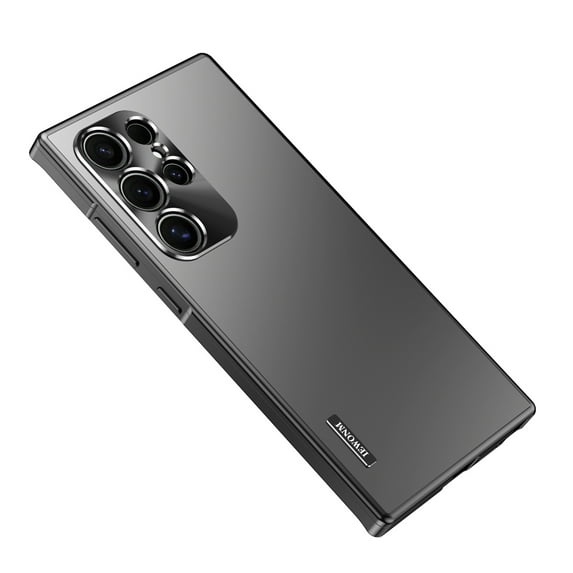 Case for Samsung Galaxy S24 Ultra Slim Fit, Luxury Shockproof Protective Thin Lightweight Metal Smoothly Anti-Fall Cover Compatible with Samsung Galaxy S24 Ultra Anti-Scratch Wireless Charging, Black