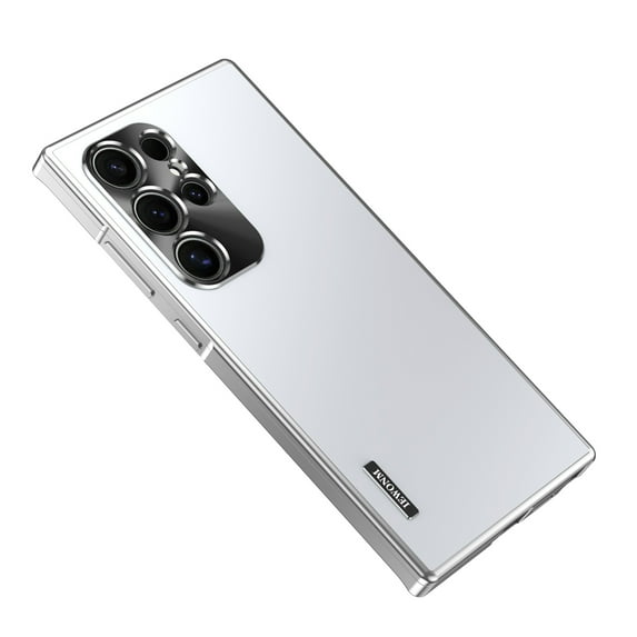 Case for Samsung Galaxy S24 Ultra Slim Fit, Luxury Shockproof Protective Thin Lightweight Metal Smoothly Anti-Fall Cover Compatible with Samsung Galaxy S24 Ultra Anti-Scratch Wireless Charging, White