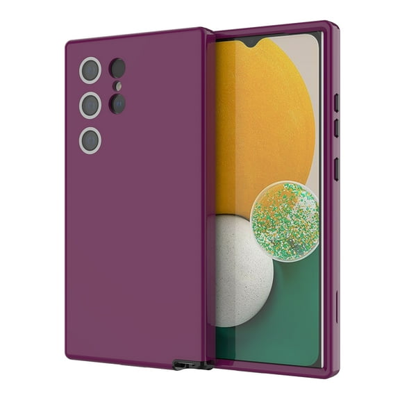 Case for Samsung Galaxy S24 Ultra, Triple-Layers Hybrid Cover with Camera Lens Protective Film, Anti-Scratch Drop Protection [Military Grade Shockproof] Cover for Samsung Galaxy S24 Ultra, Purple