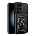 thumbnail image 1 of Case for Samsung Galaxy S24 Ultra, Galaxy S24 Ultra Phone Case with Slide Camera Cover, Kickstand Heavy Duty Rugged Shockproof Protective Case Cover for Samssung S24 Ultra, Black, 1 of 9