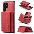 thumbnail image 1 of Case for Samsung Galaxy S24 Ultra, Wallet Phone Case with Detachable Card Holder for Samsung Galaxy S24 Ultra Kickstand Magnetic 2 in 1 Design Case, Premium PU Leather Shockproof Protective Cover, Red, 1 of 9