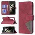 thumbnail image 1 of Case for Samsung Galaxy S24 Wallet Case, Kickstand Flip Cover with Card Holder, Premium PU Leather Magnetic Clasp Folio Case, TPU Shockproof Lens Protection Case for Galaxy S24, Red, 1 of 8