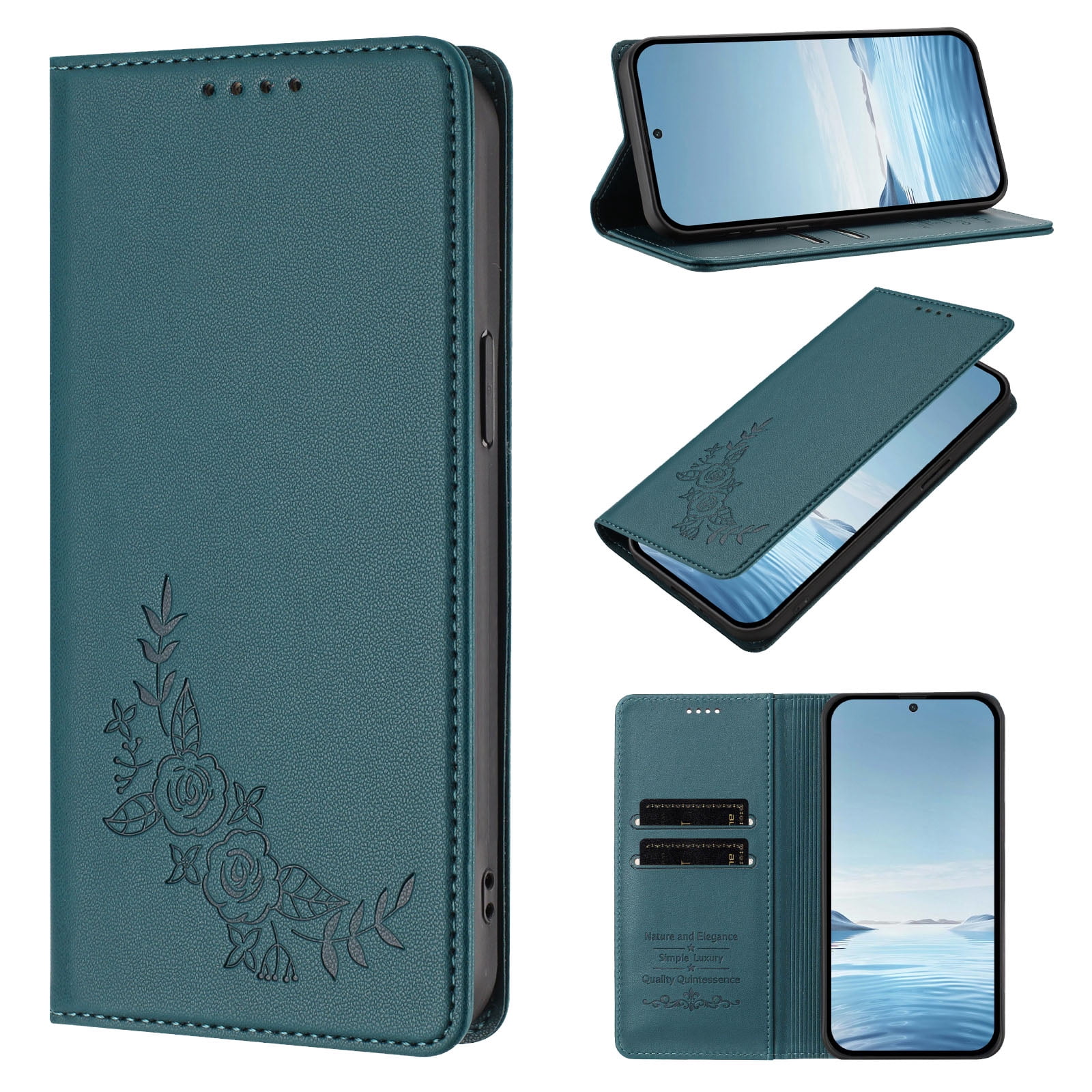 Case for Samsung Galaxy S25 Edge, Shockproof PU Leather Flip Wallet ...