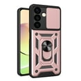 thumbnail image 1 of Case for Samsung Galaxy S25, Galaxy S25 Phone Case with Slide Camera Cover, Kickstand Heavy Duty Rugged Shockproof Protective Case Cover for Samssung S25, Rosegold, 1 of 9