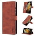 thumbnail image 1 of Case for Samsung Galaxy S25, Leather Samsung Galaxy S25 Wallet Magnetic Book Protection Cover, Kickstand RFID Blocking Credit Card Holder Compatible with Samsung Galaxy S25, Brown, 1 of 5