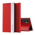 thumbnail image 1 of Case for Samsung Galaxy S25, Luxury PU Leather Flip Folio Cover with Built-in Kickstand Magnetic Adsorption Full Body Lens Protection Shockproof Case for Samsung Galaxy S25, Red, 1 of 8