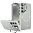 thumbnail image 1 of Case for Samsung Galaxy S25, Magsafe Frosted Translucent Camera Frame Kickstand Ultra Slim Drop Protective Anti-Scratch Anti-Fingerprint Phone Cover for Samsung Galaxy S25, Clear, 1 of 7