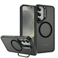 thumbnail image 1 of Case for Samsung Galaxy S25, Magsafe Frosted Translucent Camera Frame Kickstand Ultra Slim Drop Protective Anti-Scratch Anti-Fingerprint Phone Cover for Samsung Galaxy S25, Black, 1 of 7