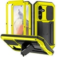 thumbnail image 1 of Case for Samsung Galaxy S25 Plus,Decase Military Grade Shockproof Phone Case Built-in Front Screen Protector Heavy Duty Slide Camera Cover Magnetic Full Body Protective Stand Case - Yellow, 1 of 7