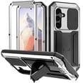 thumbnail image 1 of Case for Samsung Galaxy S25 Plus,Decase Military Grade Shockproof Phone Case Built-in Front Screen Protector Heavy Duty Slide Camera Cover Magnetic Full Body Protective Stand Case - Silver, 1 of 7