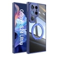 thumbnail image 1 of Case for Samsung Galaxy S25 Ultra Case Ring Holder Kickstand Built-in Camera Lens Protector Anti-Scratch Shockproof Dustproof Protection Rugged Phone Case Cover for Samsung Galaxy S25 Ultra, Blue, 1 of 10