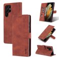 thumbnail image 1 of Case for Samsung Galaxy S25 Ultra, Leather Samsung Galaxy S25 Ultra Wallet Magnetic Book Protection Cover, Kickstand RFID Blocking Credit Card Holder Compatible with Samsung Galaxy S25 Ultra, Brown, 1 of 9