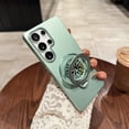 thumbnail image 1 of Case for Samsung Galaxy S25 Ultra, with Rotating Ring Kickstand Heavy Duty Protection Hard PC Back Shockproof Stand Protective Shell Slim Lightweight Cover for Galaxy S25 Ultra, Cyan, 1 of 8