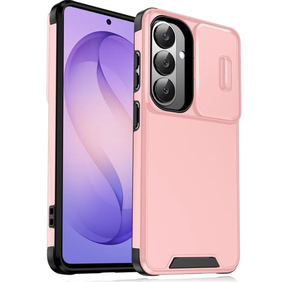 Case for Samsung Galaxy S26 5G 6.3-inch,Compatible with MagSafe, Built In Slide Camera Cover Heavy Duty ShockProof Protective Case,Pink,For Galaxy S26 5G