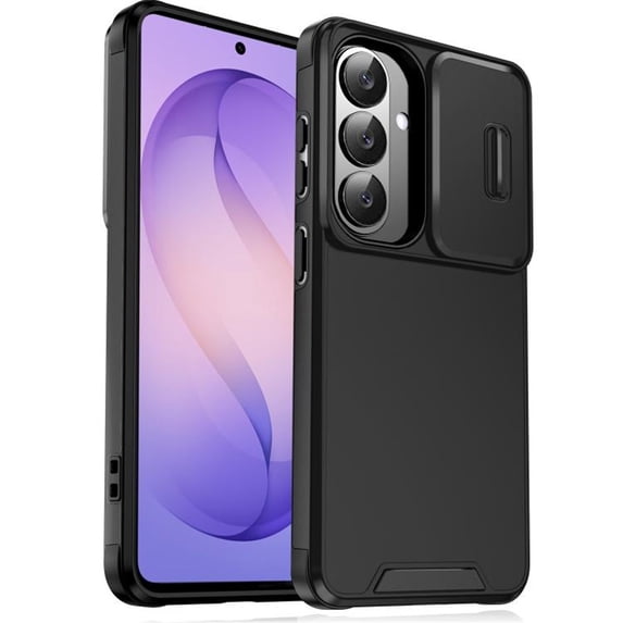 Case for Samsung Galaxy S26+ 5G 6.7-inch,Compatible with MagSafe, Built In Slide Camera Cover Heavy Duty ShockProof Protective Case,Black,For Galaxy S26+ 5G