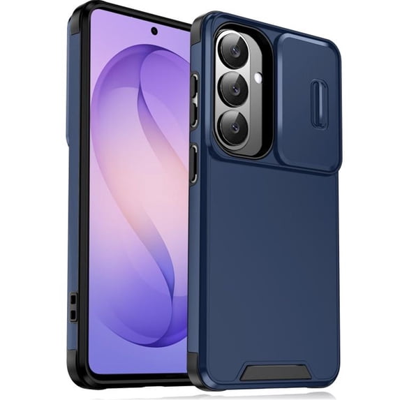 Case for Samsung Galaxy S26+ 5G 6.7-inch,Compatible with MagSafe, Built In Slide Camera Cover Heavy Duty ShockProof Protective Case,Blue,For Galaxy S26+ 5G
