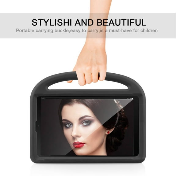 Case for Samsung Galaxy Tab A 10.1-inch SM-T510 T515 T517 (2019 Release), Lightweight Kids Child Shockproof Case with Handle Kickstand Full Protective Back Cover, BLACK