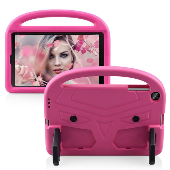 Case for Samsung Galaxy Tab A 10.1-inch SM-T510 T515 T517 (2019 Release), Lightweight Kids Child Shockproof Case with Handle Kickstand Full Protective Back Cover, PINK