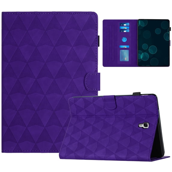 Case for Samsung Galaxy Tab A 10.5 2018 SM-T590, SM-T595, Premium PU Leather Kickstand Shockproof Flip Case with Card Slots Magnetic Auto Sleep/Wake Pencil Slot Case Cover, Purple