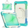 thumbnail image 1 of Case for Samsung Galaxy Tab A9+ Plus 2023 11 inch, 360 Rotating Stand Handle Pencil Holder Shoulder Strap Heavy Duty Shockproof Cover, Rainbow Blue, 1 of 7